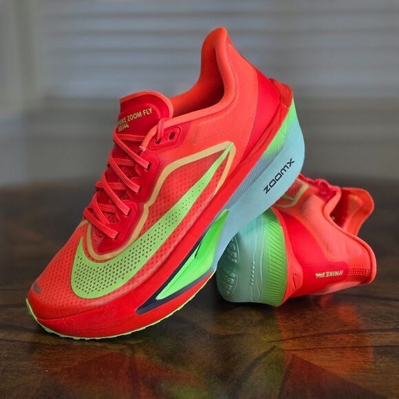 Nike Zoom Fly 6 Bright Crimson Lime Blast Running Shoes LE FN8455-601 Women’s 7 - Picture 2 of 16